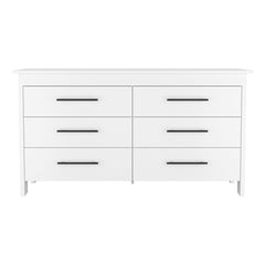 6 Drawer Double Dresser Wezz, Bedroom, White