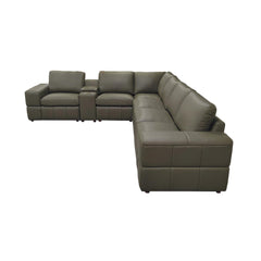 Large Arm Leather Match Upholstery Modular Sectional