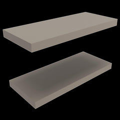 Floating Shelves 1.50" H, 2 Shelves, Taupe