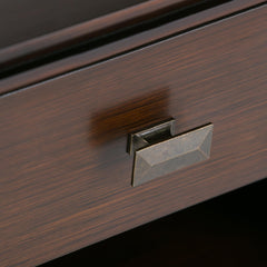 Demeter 24 inch Wide Solid Wood Bedside Table in Russet Brown