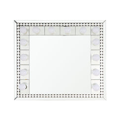 Nova Mirrored & Faux Crystal Diamonds Accent Mirror
