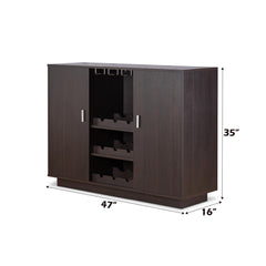 Story Espresso Finish Wine Cabinet II