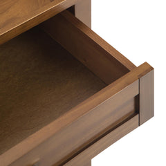Warm Shaker Solid Wood 24 inch Wide Transitional Nightstand in Light Golden Brown