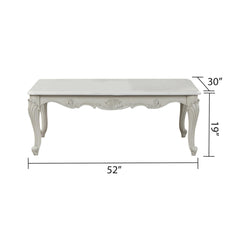 Saturn Traditional Style Coffee Table made with wood in Silver
