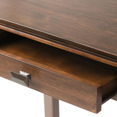 Demeter 46 inch Wide Solid Wood Console Sofa Table in Russet Brown