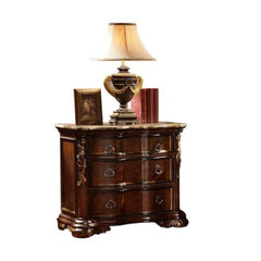 Traditional style Night stand made with wood in Dark Walnut
