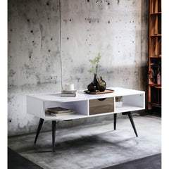 Dionysus White & Black Finish Coffee Table