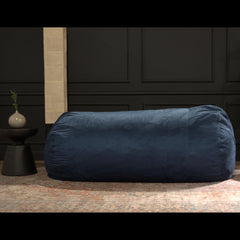 Revelation 6.5 Foot Suede Cylindrical Bean Bag, Midnight Blue