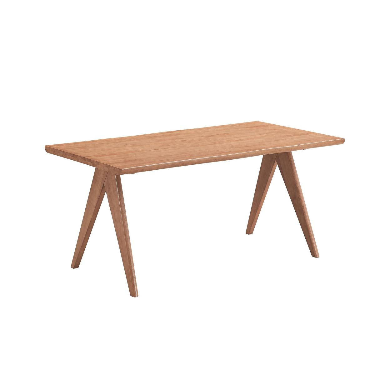 Eternity Stylish Natural Finish Rectangular Wooden Dining Table 1pc Mid-Century Modern Kitchen Dining Furniture