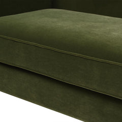 Polyxena 77" Camel Back Small Space Sofa, Olive Green Performance Velvet