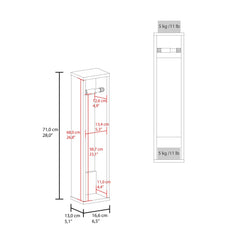 Vista 28" High Toilet Paper Holder Narrow Shelf Organizer for Bathroom, Living Room, Kitchen