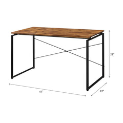 Saga Oak & Black Finish Writing Desk