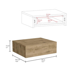 Galaxy Floating Nightstand , End Table, Side Table Wall-Mounted with Drawer -Macadamia -Bedroom
