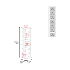 Hephaestus 48.7" Tall 8-Tier Vertical Shoe Rack, Narrow Shoe Tower for 8 Pairs, Entryway, Living Room, Bedroom