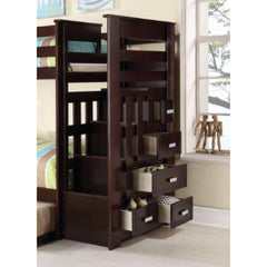 Saga Espresso Finish Twin/Twin Bunk Bed W/Trundle & Storage