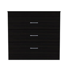 Nirvana Three Drawer Dresser, Superior Top, Metal Hardware -Black