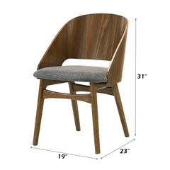 Gallery Fabric & Dark Walnut Side Chair (Set of 2)