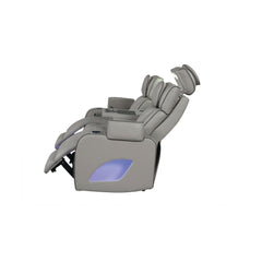 Hephaestus Modern Style Upholstery Recliner Sofa Made with Wood & Massage Function Included-Gray