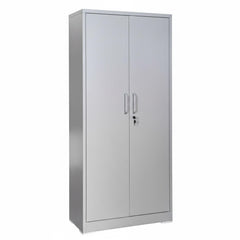 Apocalypse Furniture Direct Ironclad 71" Metal Storage Cabinet with Locking Doors and 4 Adjustable Shelves, Heavy-Duty Steel Cabinet for Garage, Laundry, Office, or Warehouse, Gray