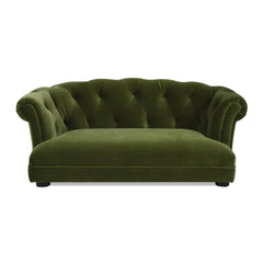 Apollo 36.5" Chesterfield Dog Sofa Bed, Medium, Olive Green Performance Velvet