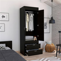 Wenge 2-Drawer Armoire