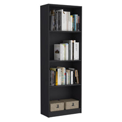 Millennium 3 Piece Home Bookcase set, 74" Wide with 10 Shelves and Two Double-Door Cabinet , Living Room Set Set Black