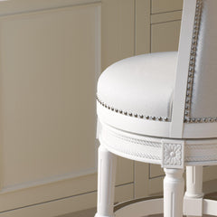 Sanctuary Wood Counter-Height Swivel Barstool with High-Back, 1PC