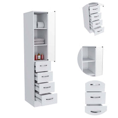 2 Piece Bathroom Set,  Magna Linen Cabinet +  Savona Medicine Cabinet , White