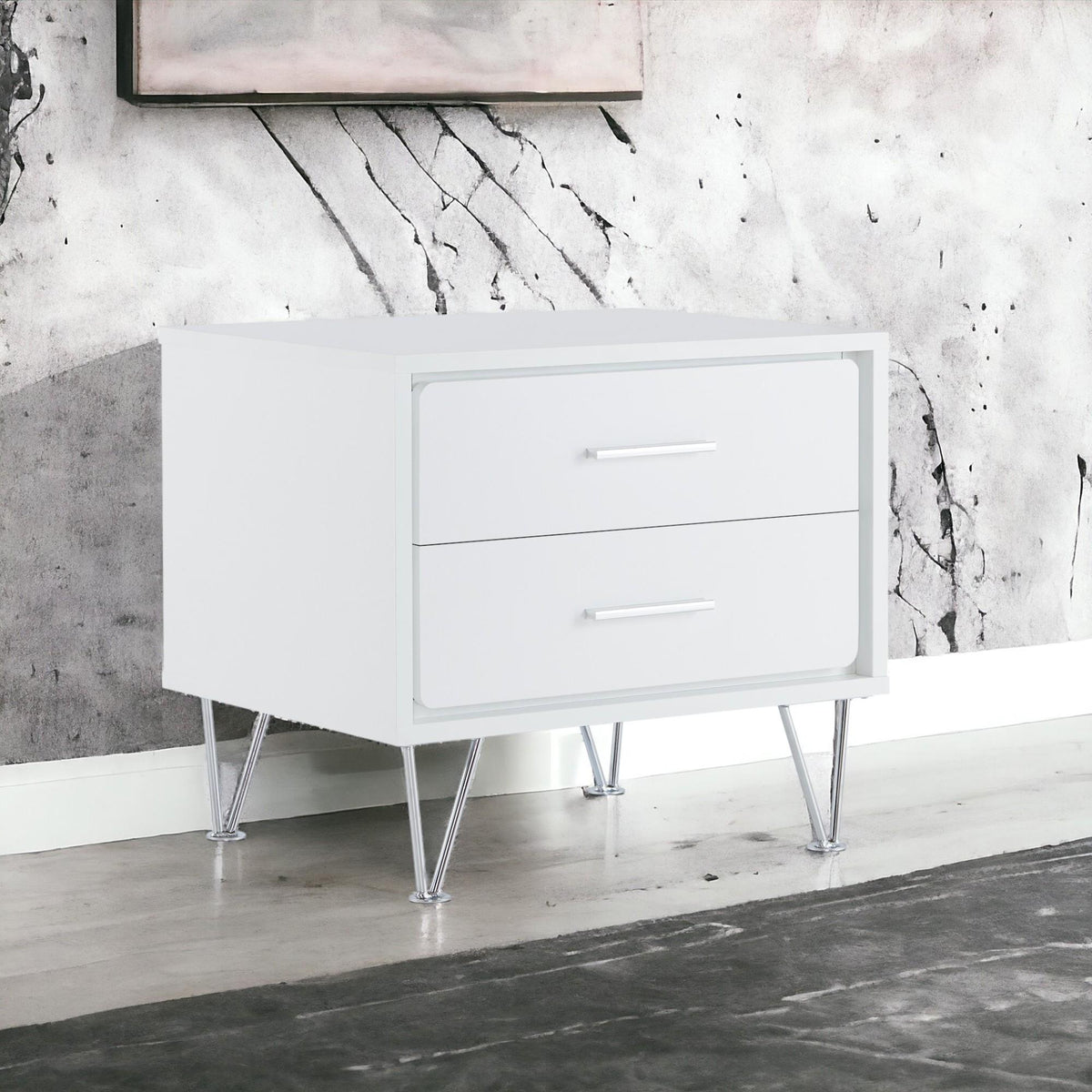 Chronicle White Finish Accent Table