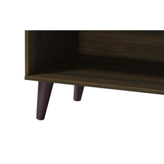 Tale TV Stand for TVs up to 47.3", with 2 Storage Shelves& 1 Cabinet, Modern Entertainment Centre for TV in Living Room in Walnut