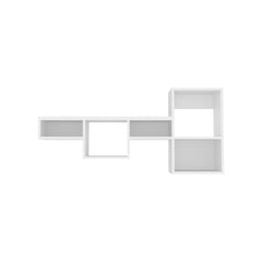 Epimetheus 47" Wide 7-Tier Wall Shelf, Cube Shelf Modular Shelf for Living Room, Home office, Bedroom White