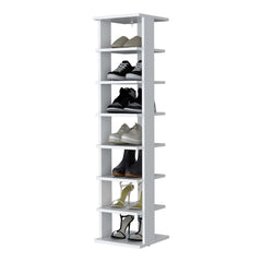 White 7-Tier Tall Vertical Shoe Rack