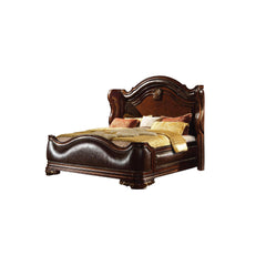 Jason Traditional style Queen Bed made with wood in Dark Walnut