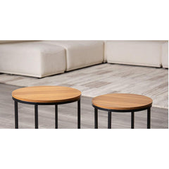 Contemporary Tables Made Of Metal And Solid Wood With Space Saving Design