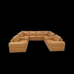 Large Arm Leather Match Upholstery Modular Sectional