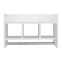 Neptune Wall Shelf with Towel Bar 15.7" H, 4 Shelves, White - Bathroom