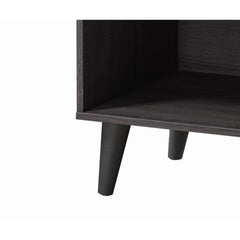 Tale TV Stand for TVs up to 47.3", with 2 Storage Shelves& 1 Cabinet, Modern Entertainment Centre for TV in Living Room in Dark Gray + White