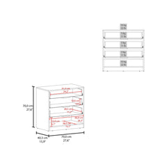 Clytemnestra 27" High Three Drawer Dresser And Open Shelf, Bedroom, Entryway, Side Board, Matte Gray - Natural Oak