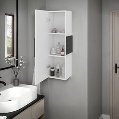 Summit Wall-Mounted Single Door Medicine Cabinet with 3 Interior Storage Shleves, Space-Saving Bathroom Storage Organizer with Concealed Shelving