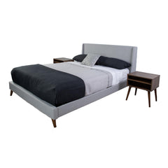 King Upholstered Bed With 2 Nightstands