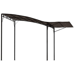 10' x 8' Outdoor Pergola and Patio Gazebo for Garden, Camper, Deck, Doors and Windows, Brown