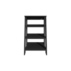 POEM 30" High 4-Tier Ladder Shelf Organizer for Bathroom, Side Table, Living room in Black