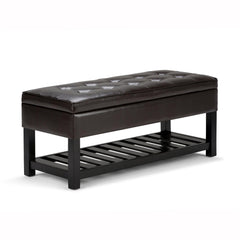 Gallery - Storage Ottoman Bench with Open Bottom - Tanners Brown