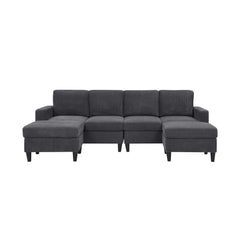 Pulsar Upholstered Modular Sectional with 2 Ottomans