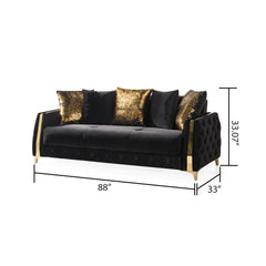 Waltz Modern Style sleeper Sofa made with wood in Black