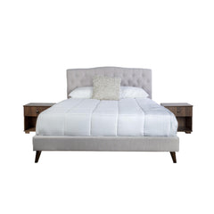 Queen Upholstered Bed With 2 Nightstands