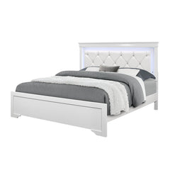 CHRONICLE WHITE QUEEN BED WITH LED