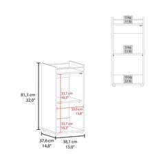 Crest Minibar Cabinet 2 Doors, Open Shelf And Compact Design, Modern Bar Storage, Black