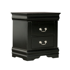 Transitional Style 1pc Nightstand Dust Proof Case English Dovetail Drawers Hanging Handles Bracket Feet Black Finish Bedroom Furniture