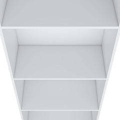 White Tier Storage Shelves Bookcase